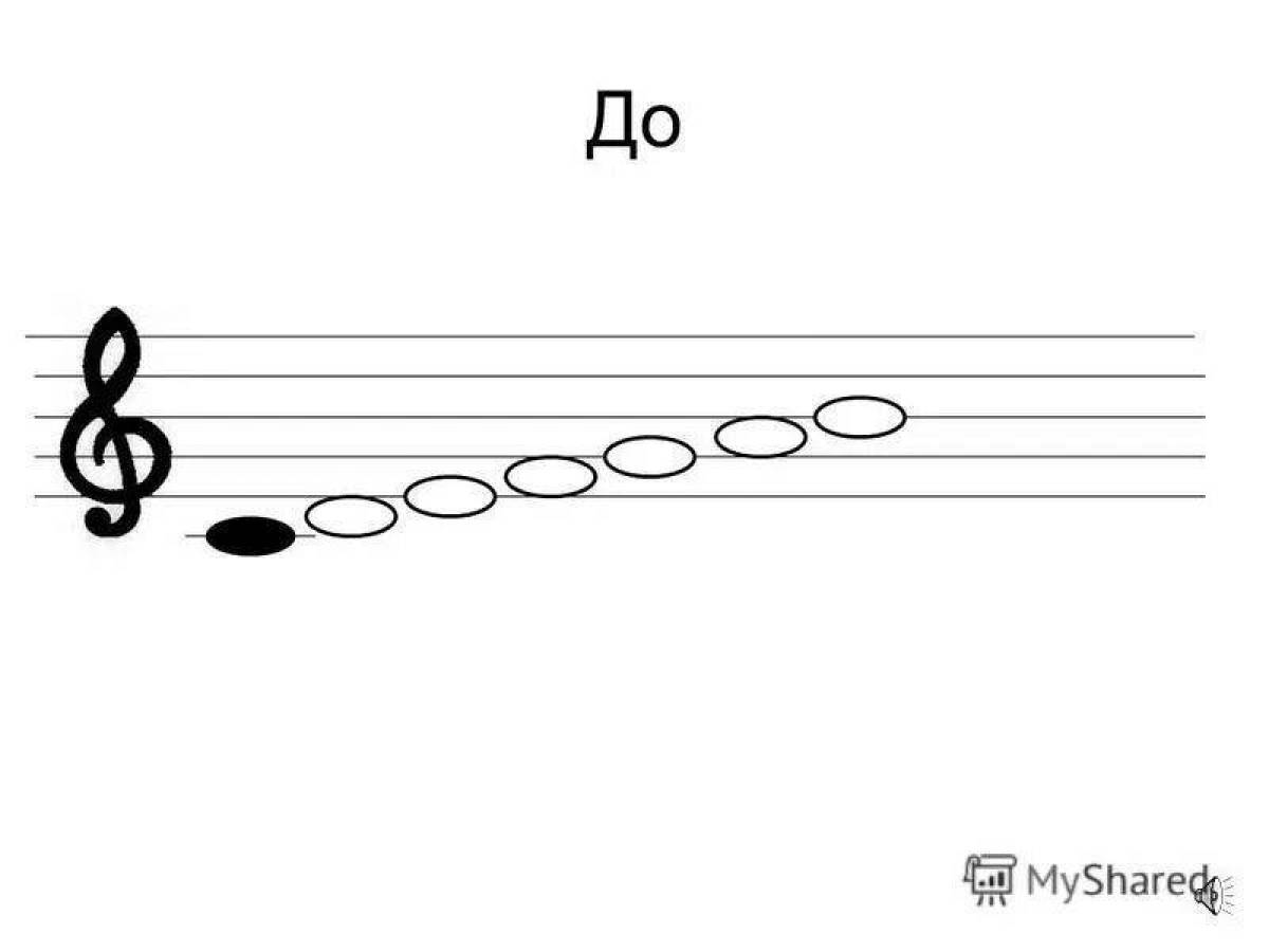 Нотный стан картинка для детей с нотами