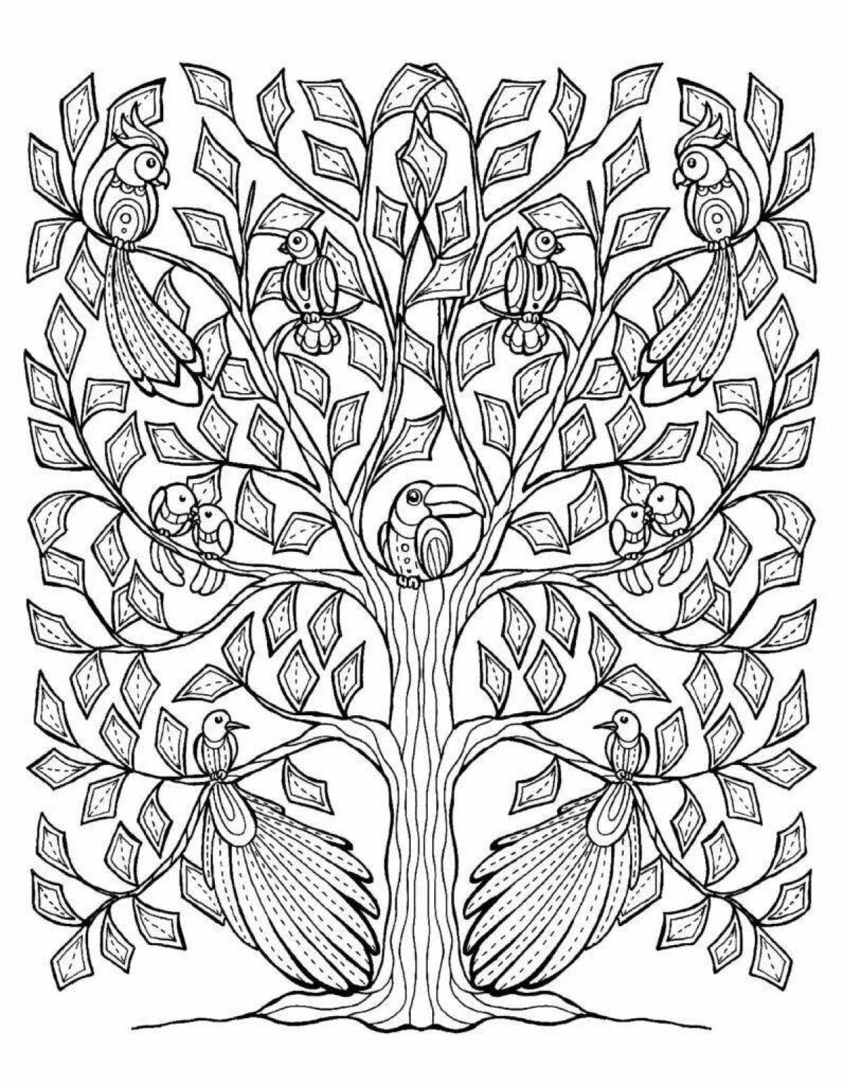 Generous tree of life coloring page