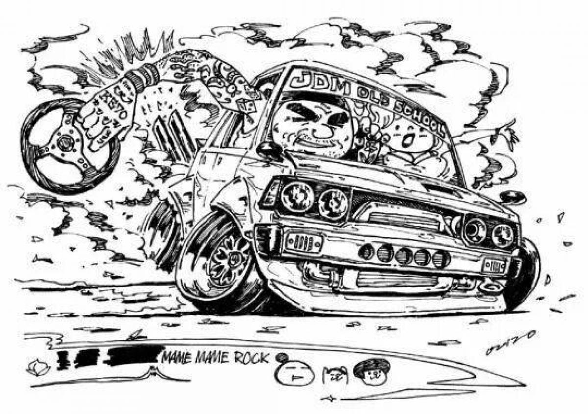 Drift cramps amazing coloring pages