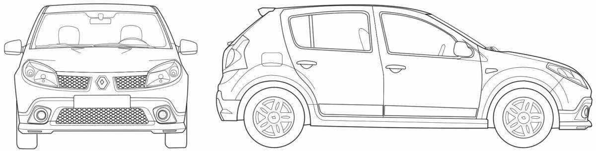 Renault sandero coloring page