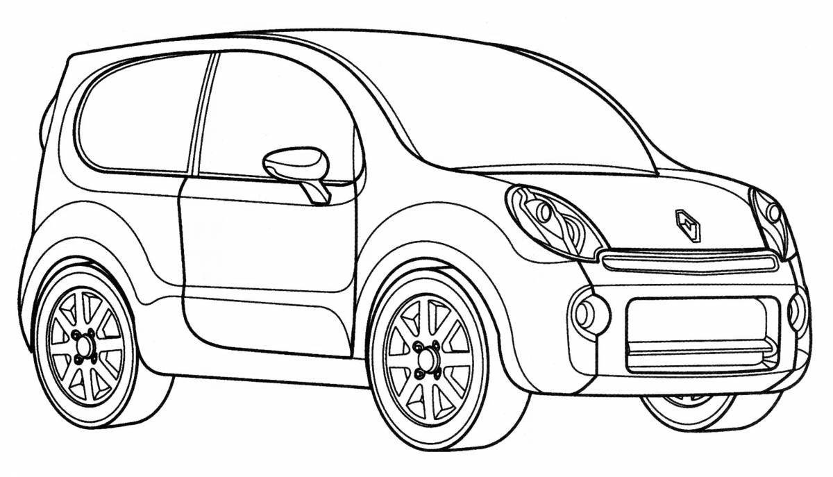Colouring funny renault sandero