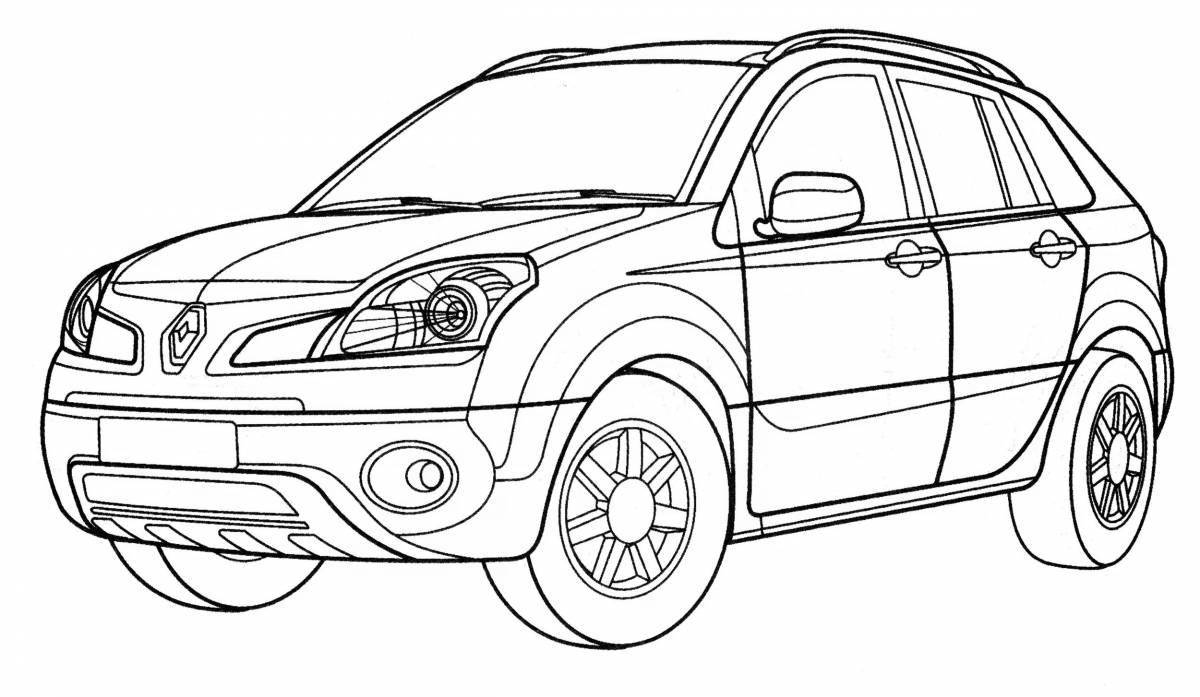 Coloring book gorgeous renault sandero