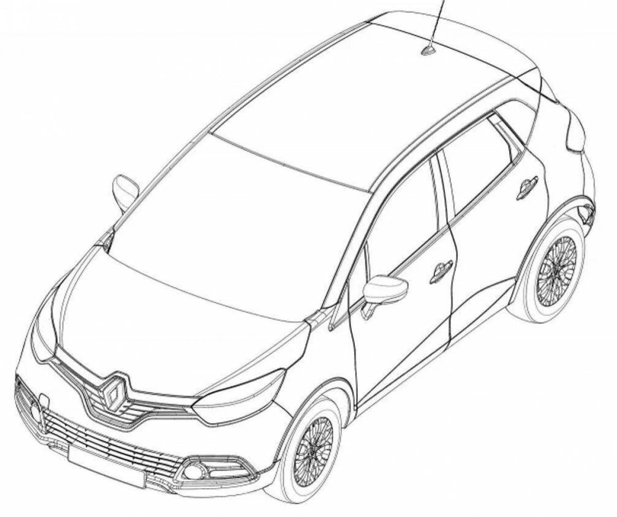 Coloring page charming renault sandero