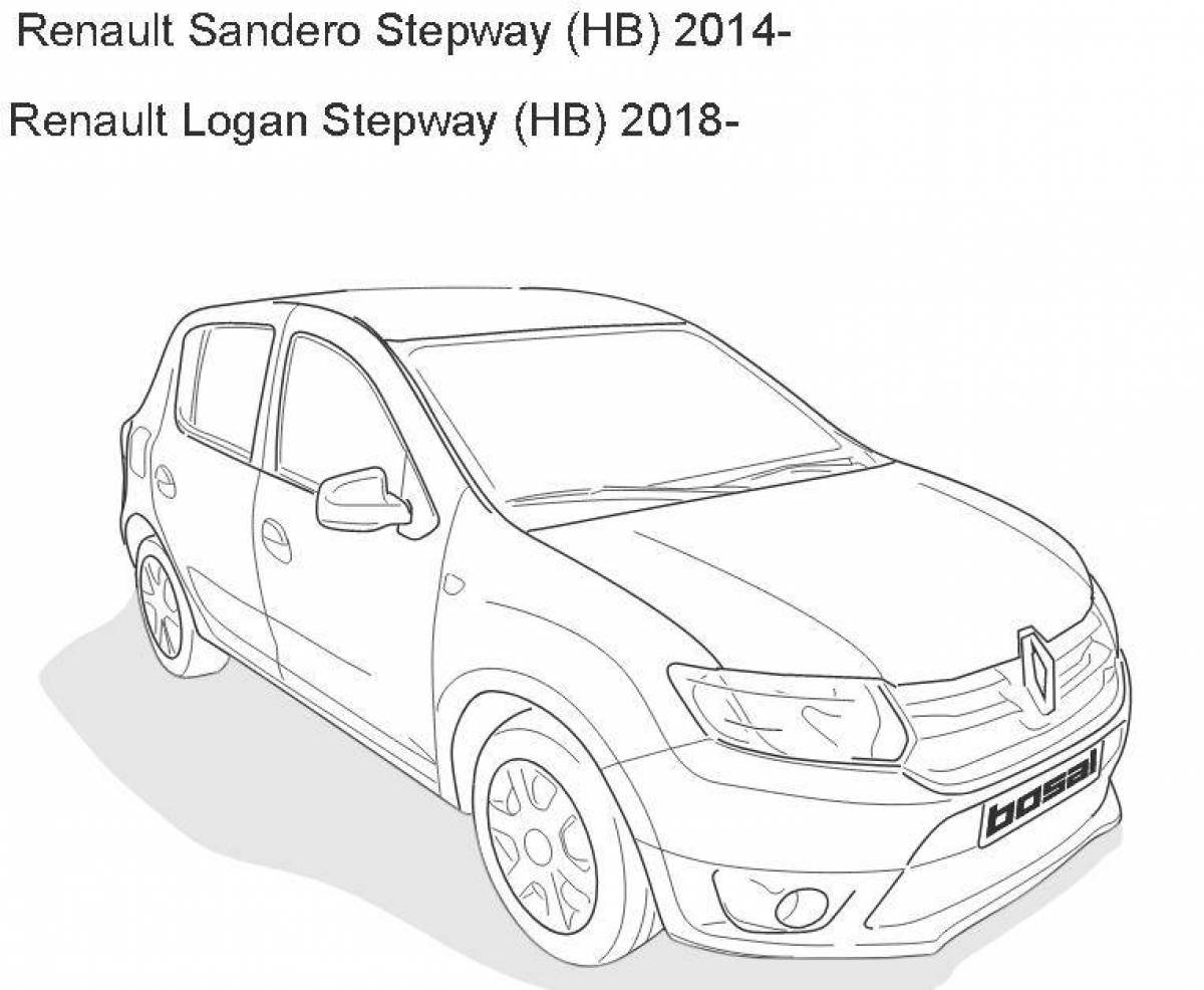 Intriguing coloring renault sandero