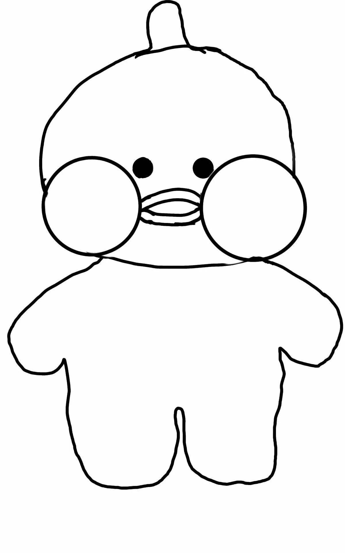 Cute duck lalalafanfan coloring book