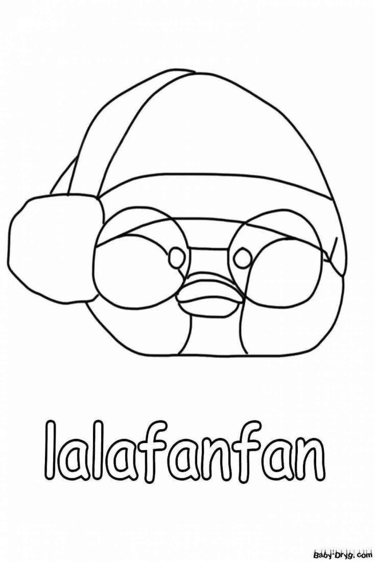 Lalalafanfan shiny duck coloring page