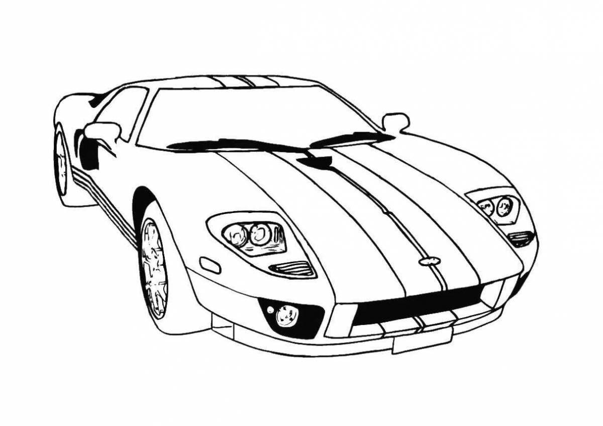 Coloring page majestic sports car