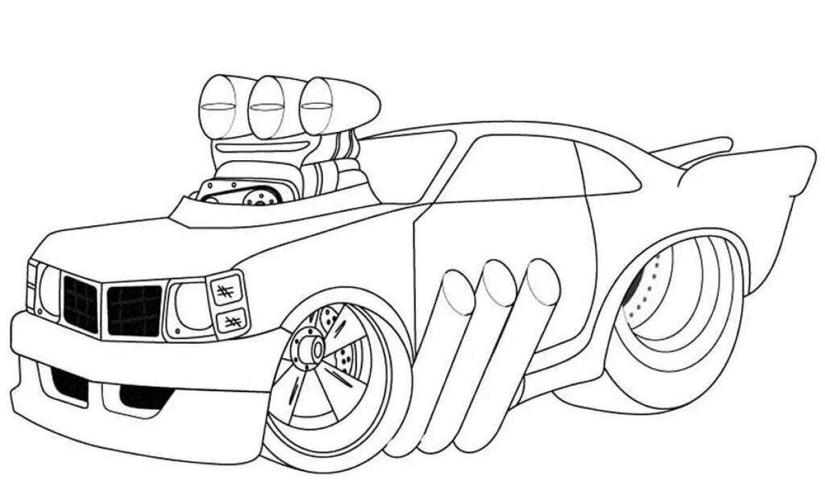 Coloring page nice sports car