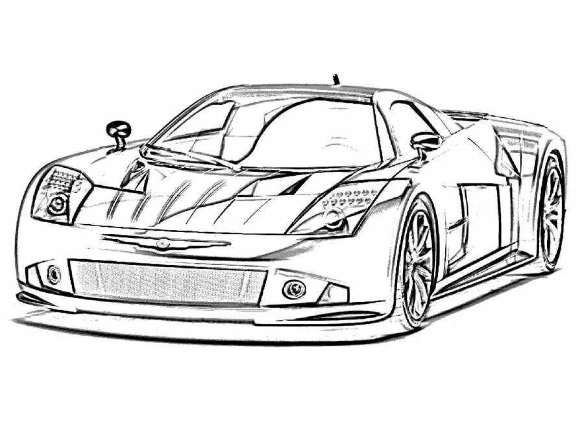 Coloring page dazzling sports car