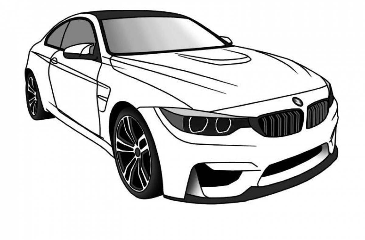Impeccable bmw m4 coloring page