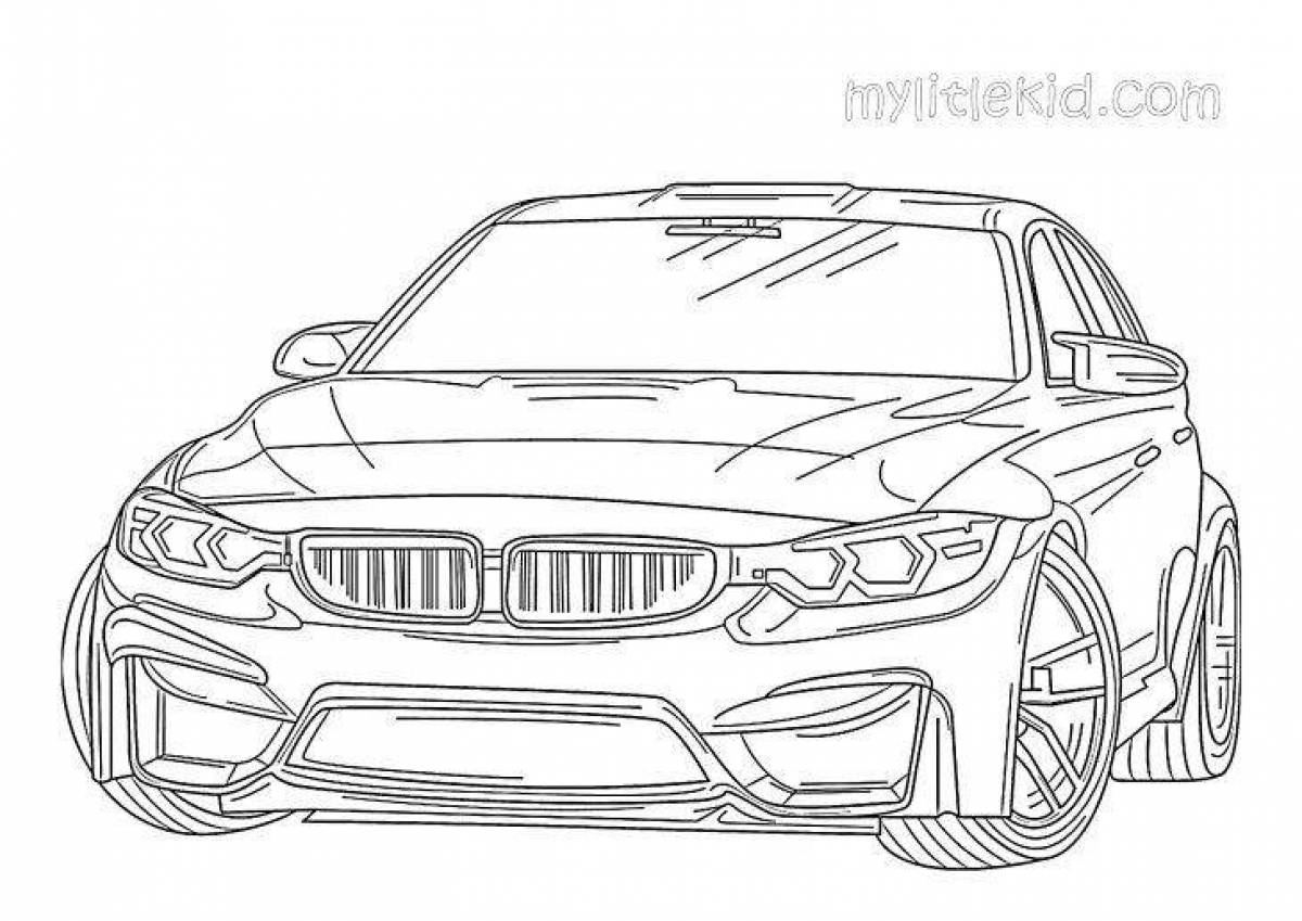 Outstanding bmw m4 coloring book