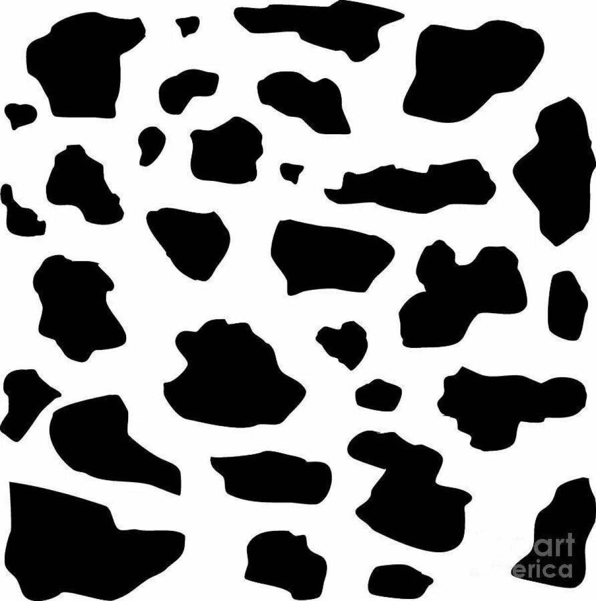 Раскраска с игривым принтом коровы