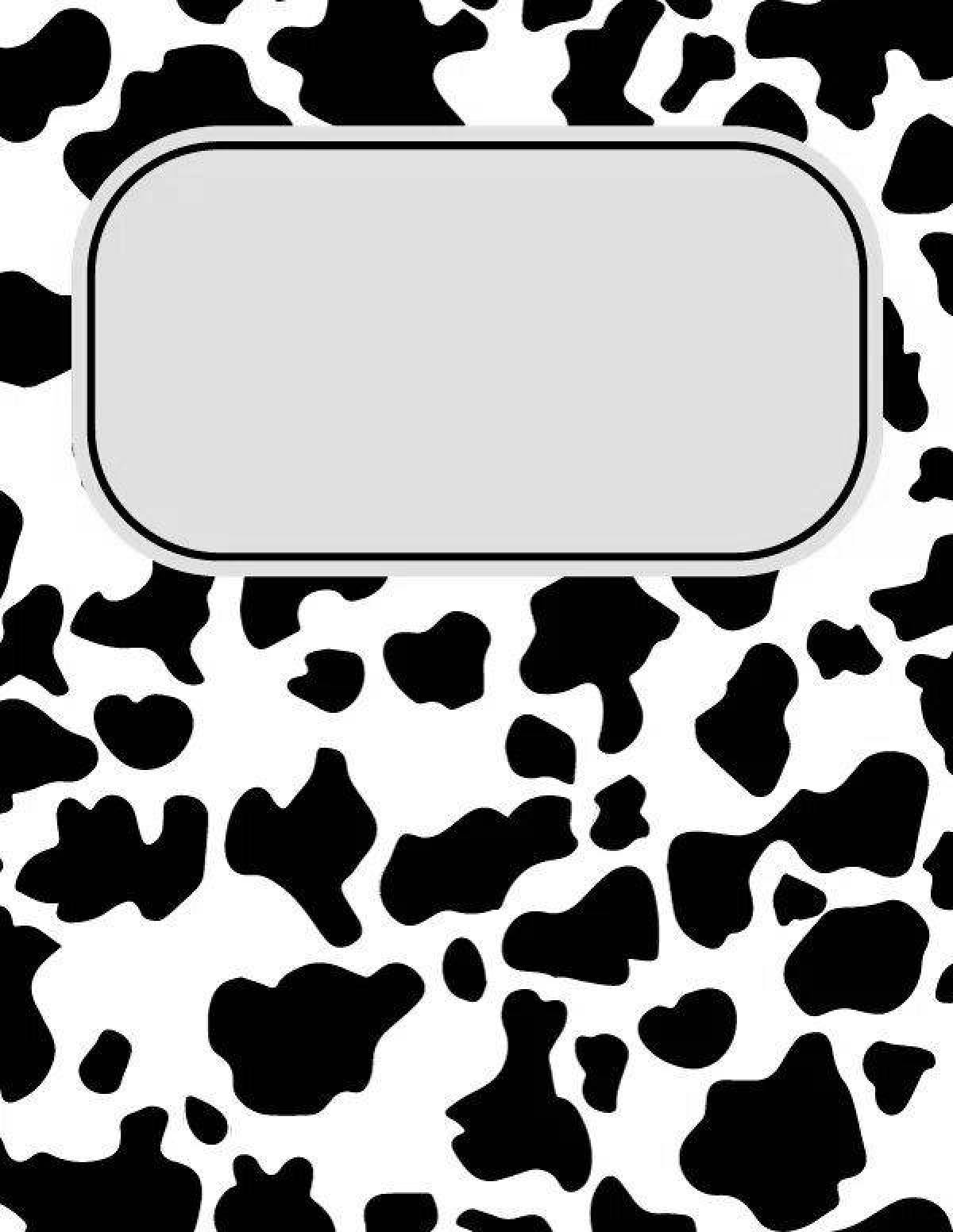 Cow funny coloring page