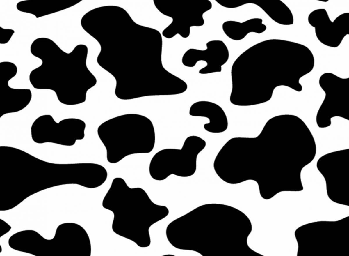 Раскраска «сияющая корова»