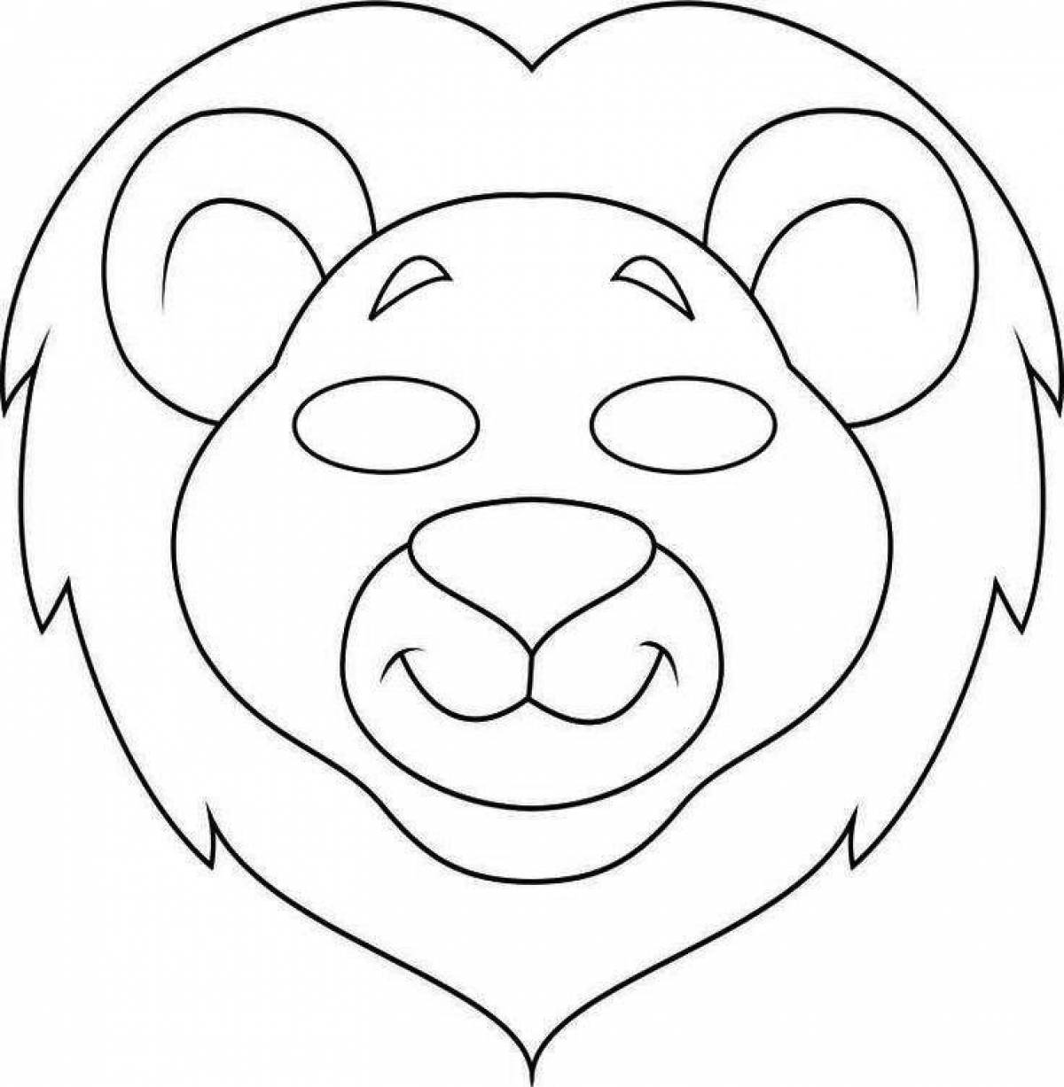 Majestic lion head coloring page