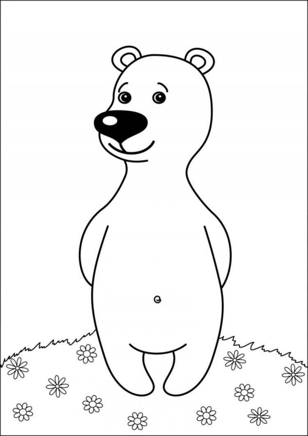 Charming umka bear coloring book