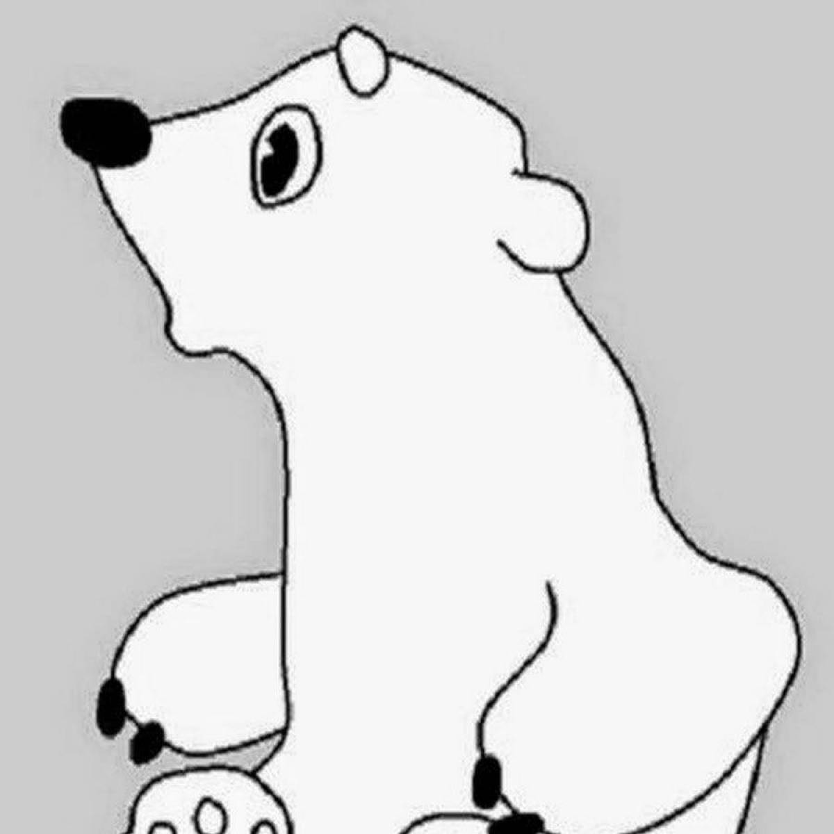 Coloring page adorable umka bear