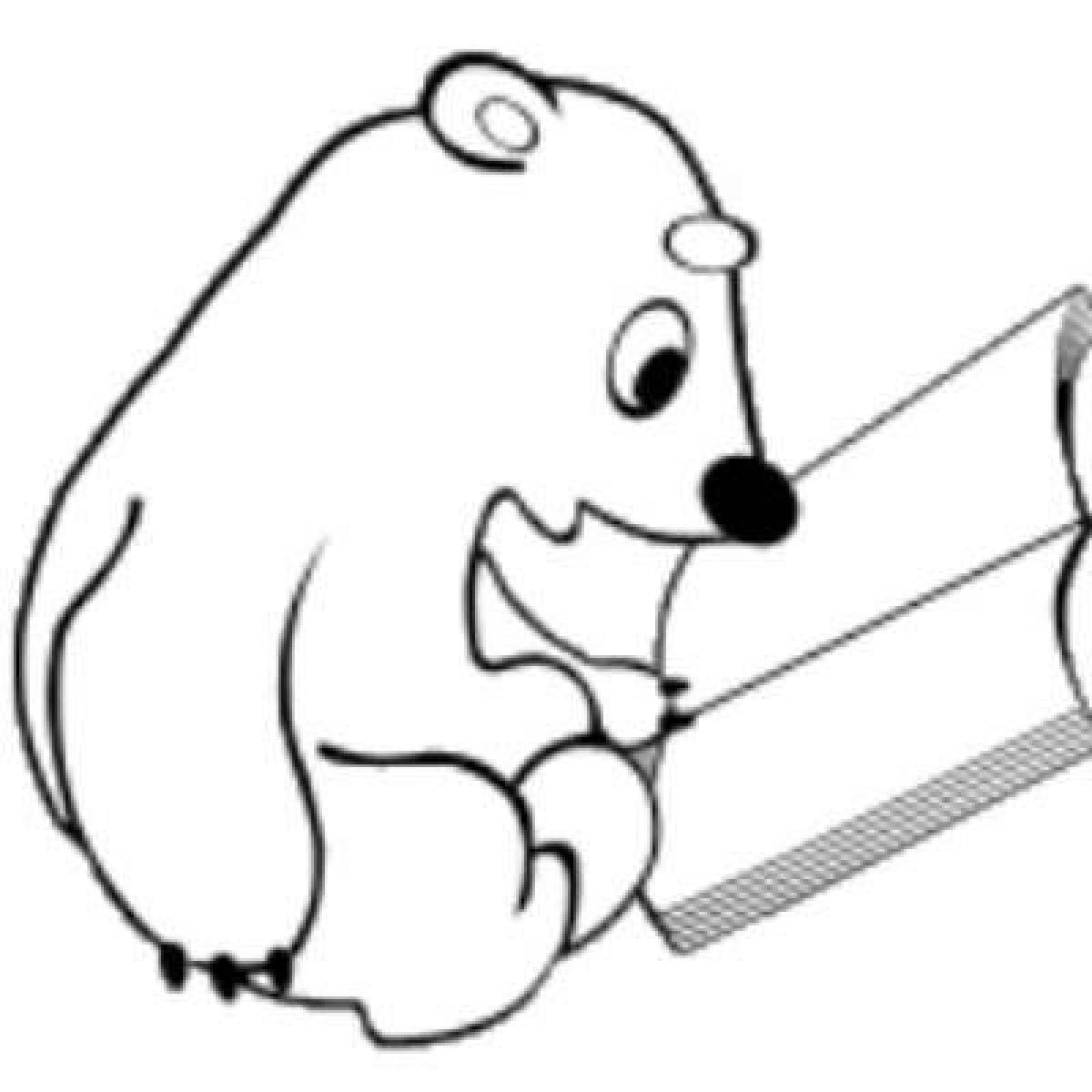 Adorable umka bear coloring book