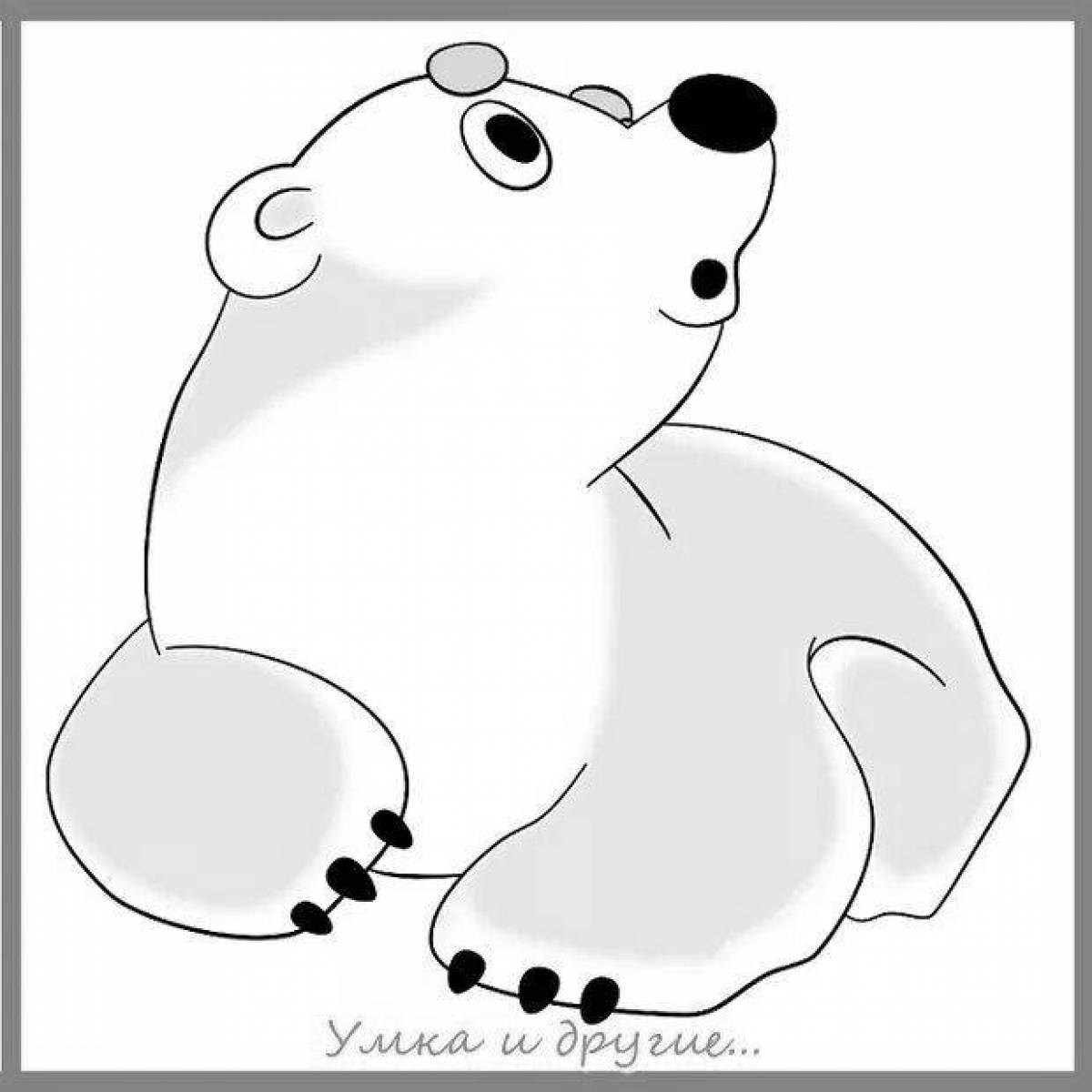 Раскраска Раскраска великолепный медведь умка