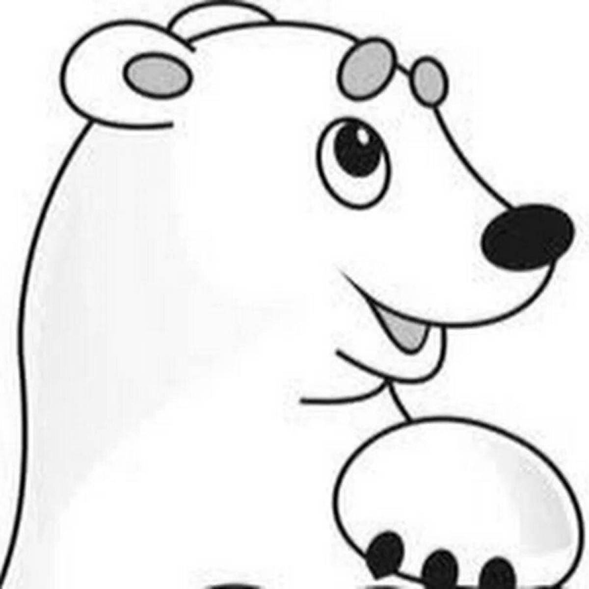 Раскраска Раскраска причудливый медведь умка