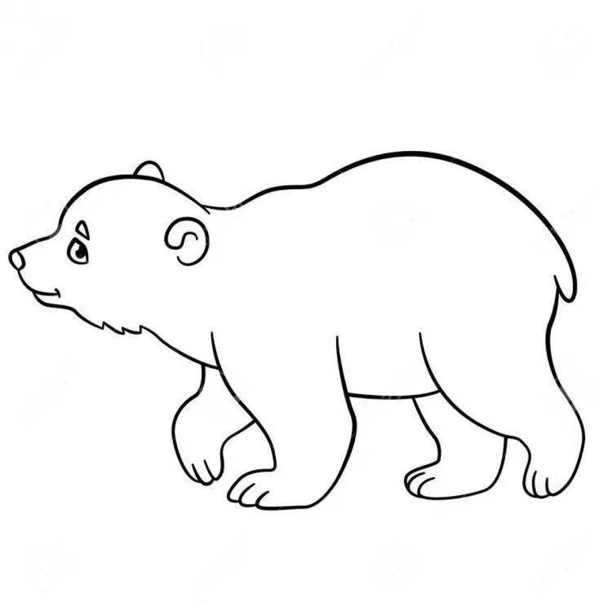 Umka magic bear coloring page