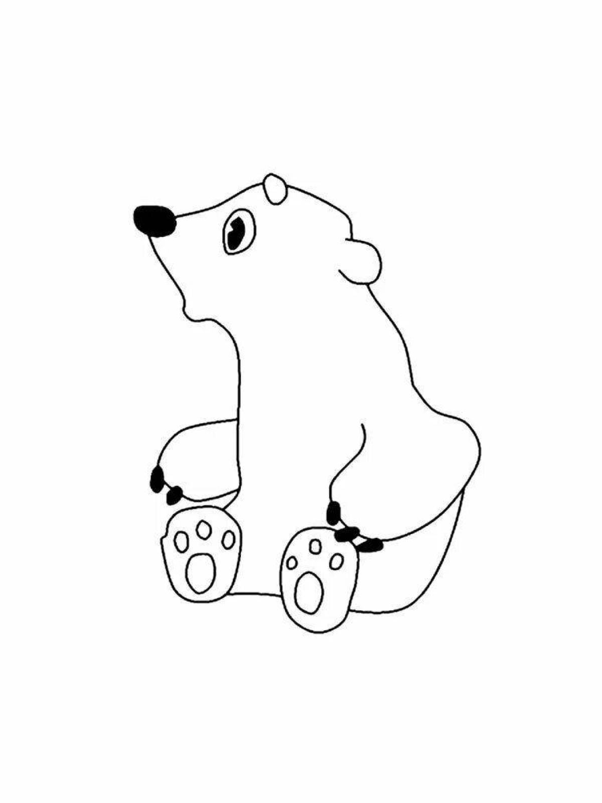Umka fluffy bear coloring page