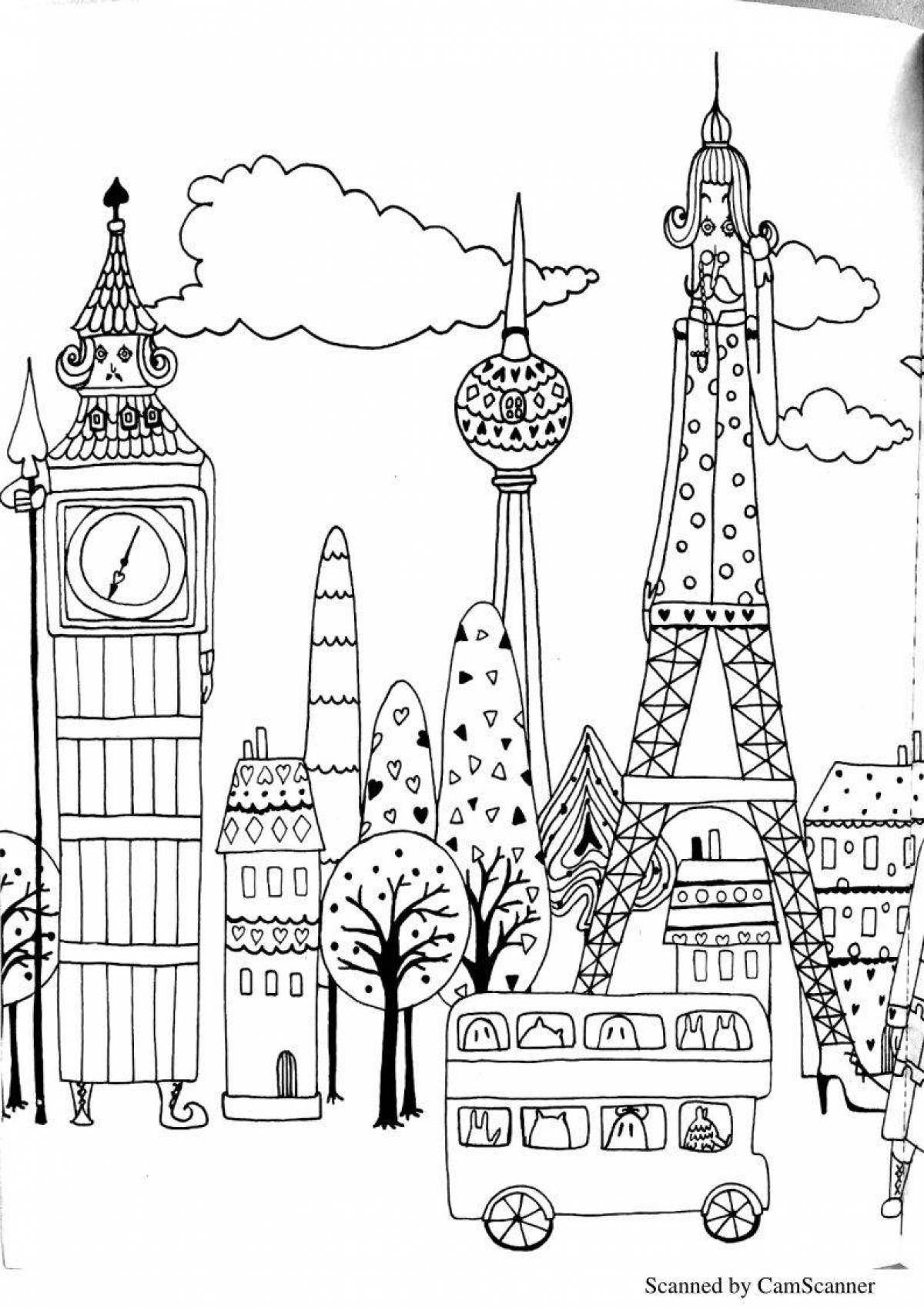 Colorful million cats coloring page