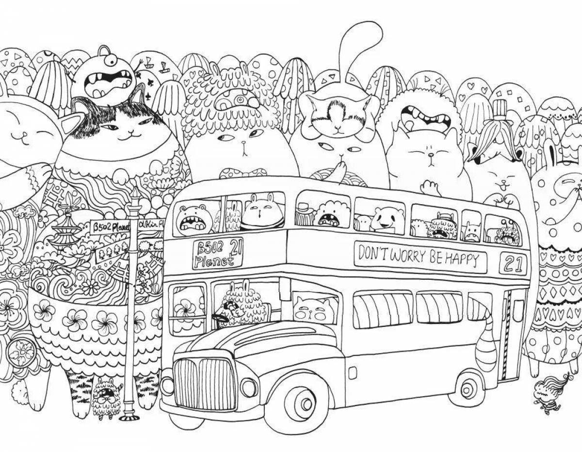 Million business cats coloring page
