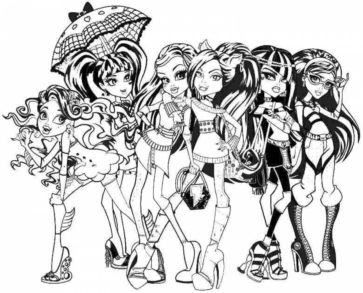 Creepy monster high coloring page