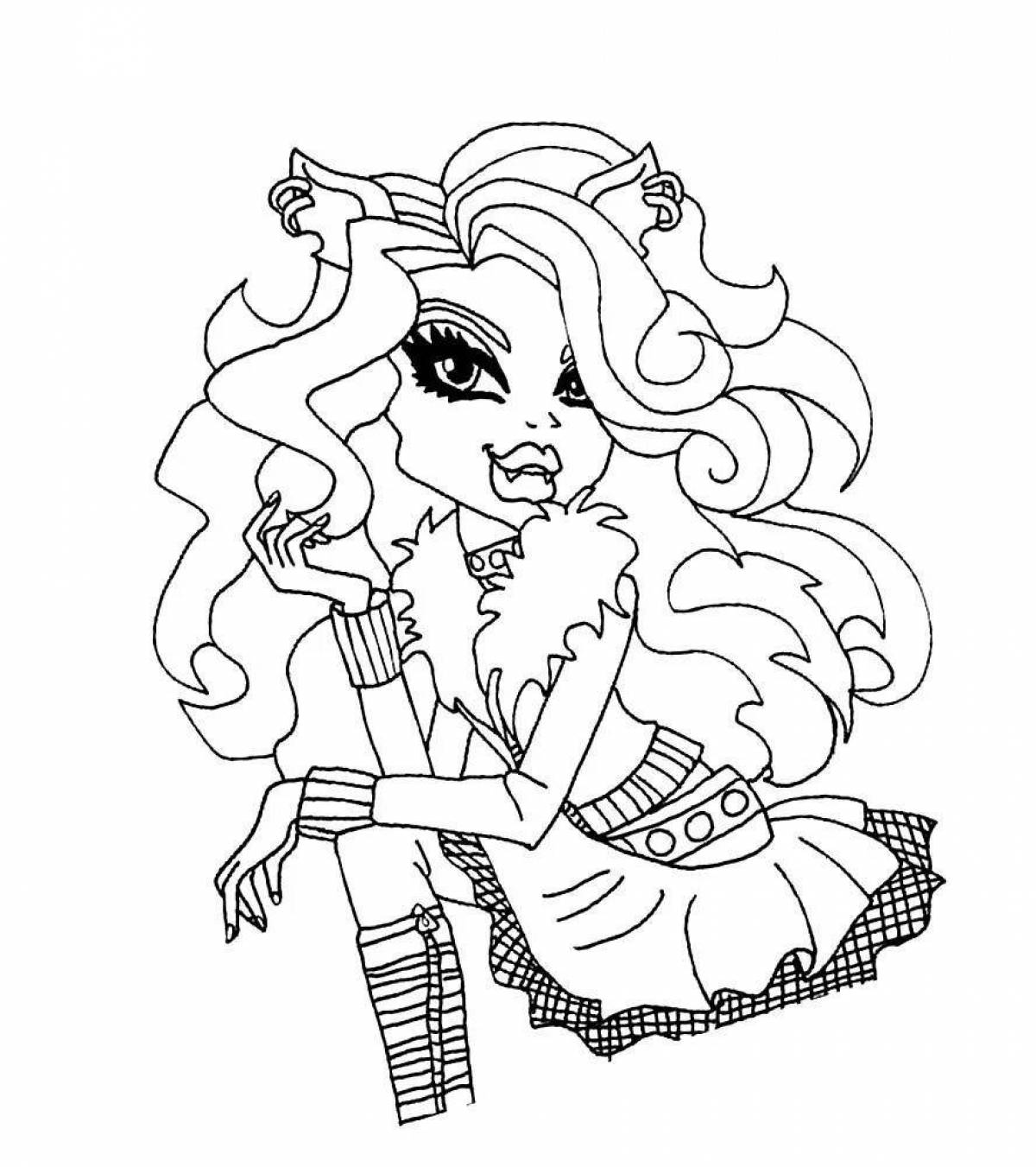 Exquisite monster high coloring page