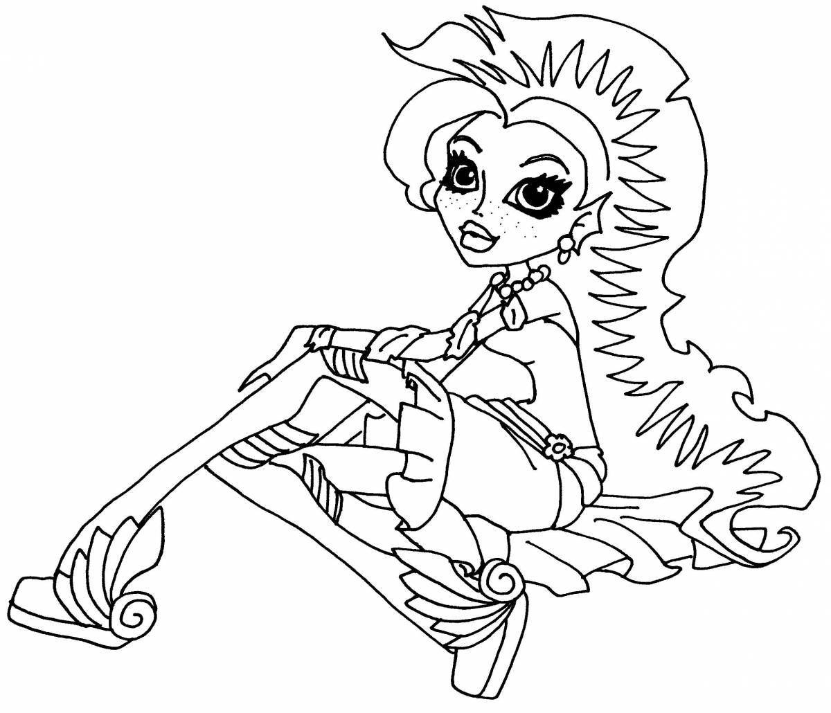Cute monster high coloring page