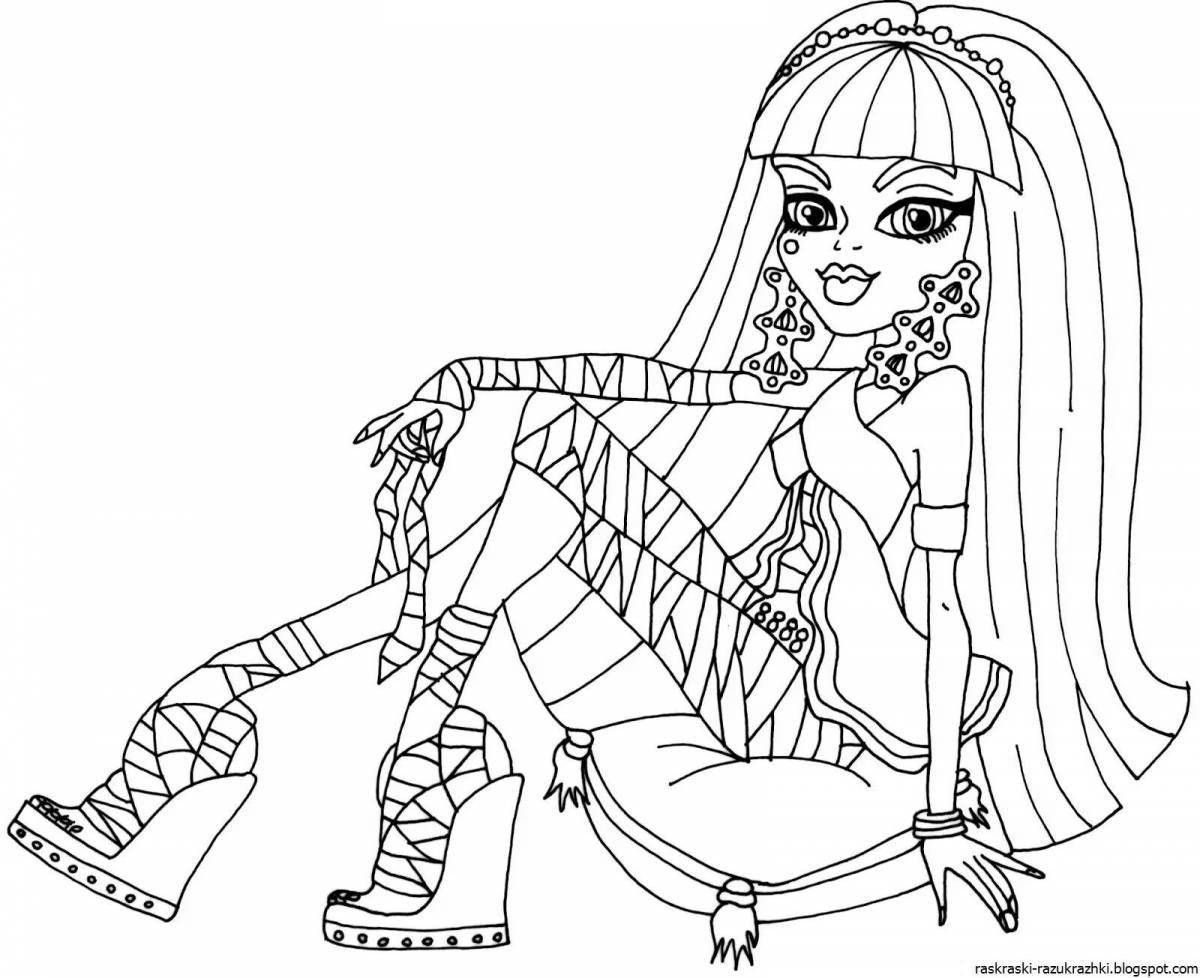 Monster high fantasy coloring page