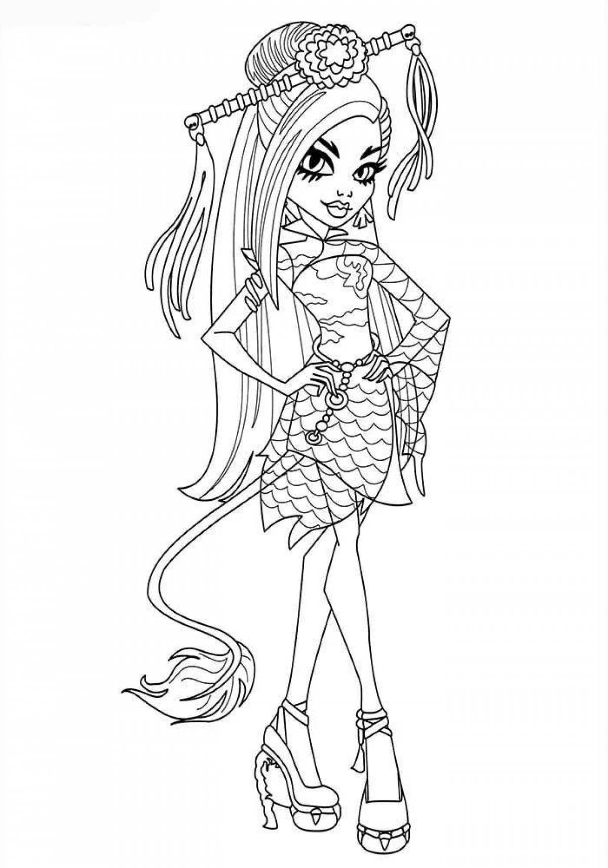 Monster high incredible coloring page