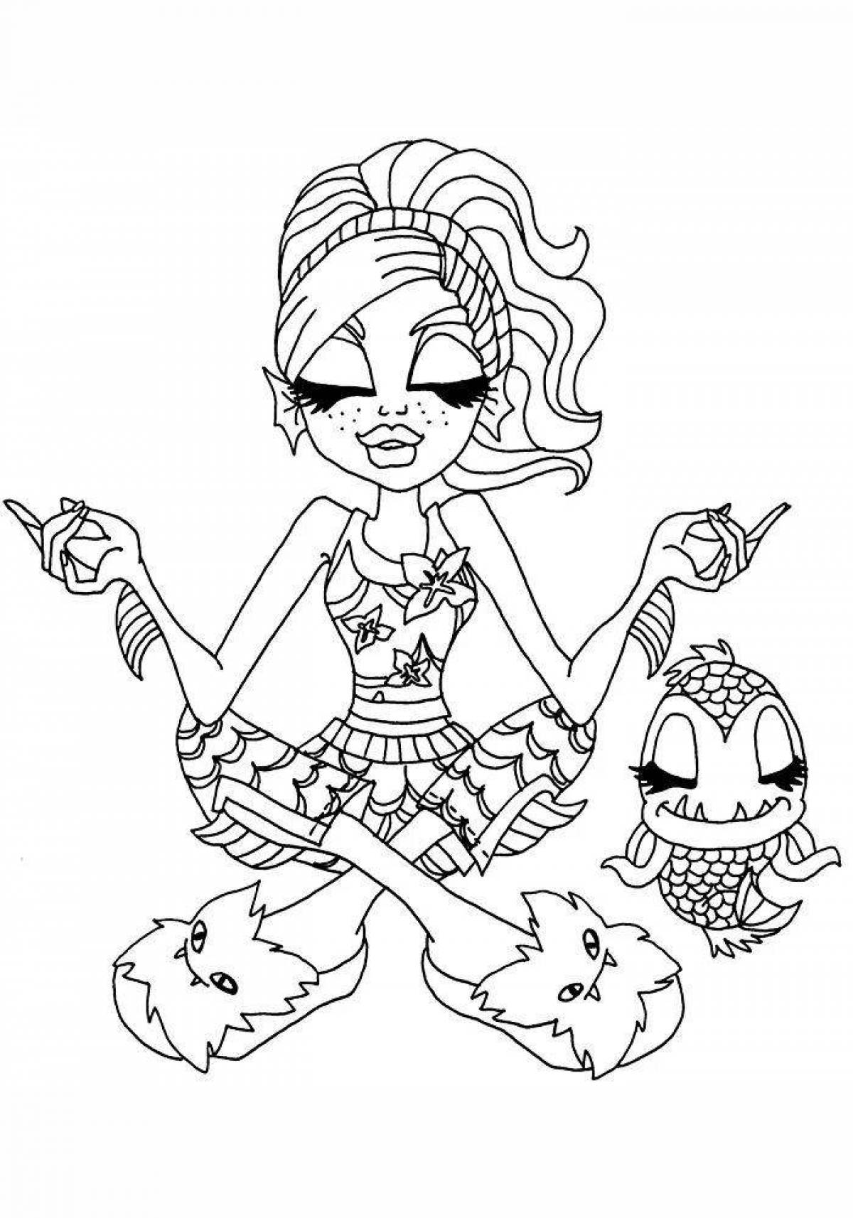 Splendid monster high coloring page