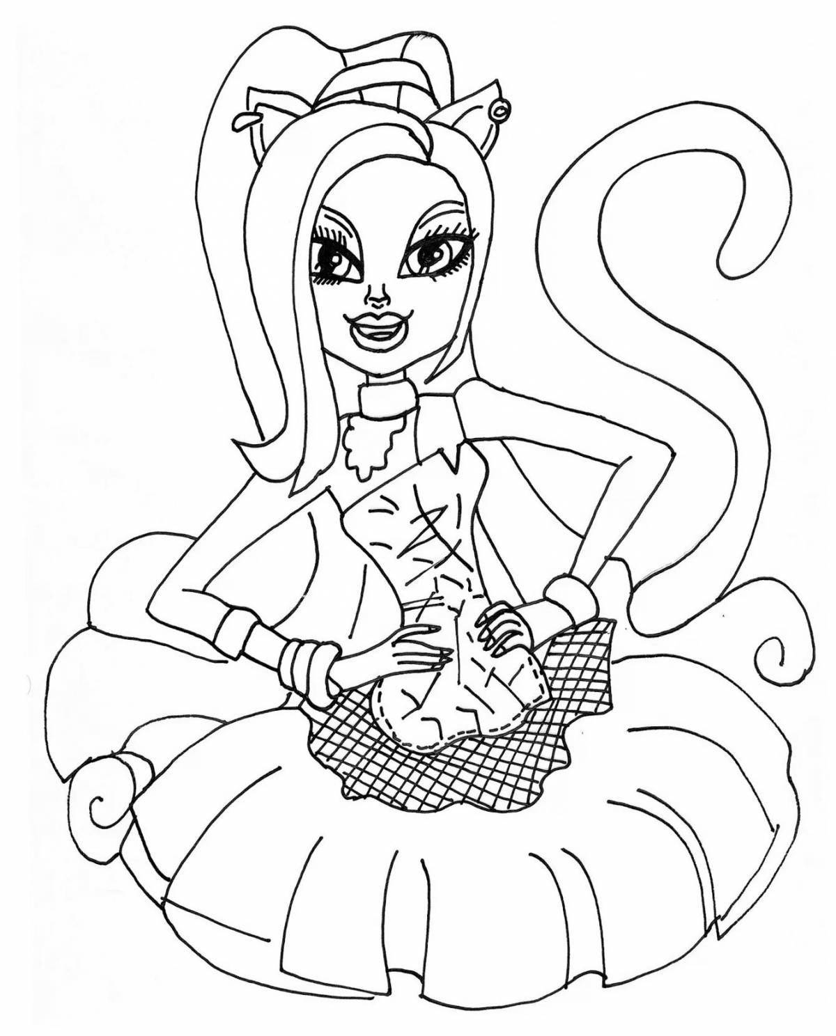Beautiful monster high coloring page