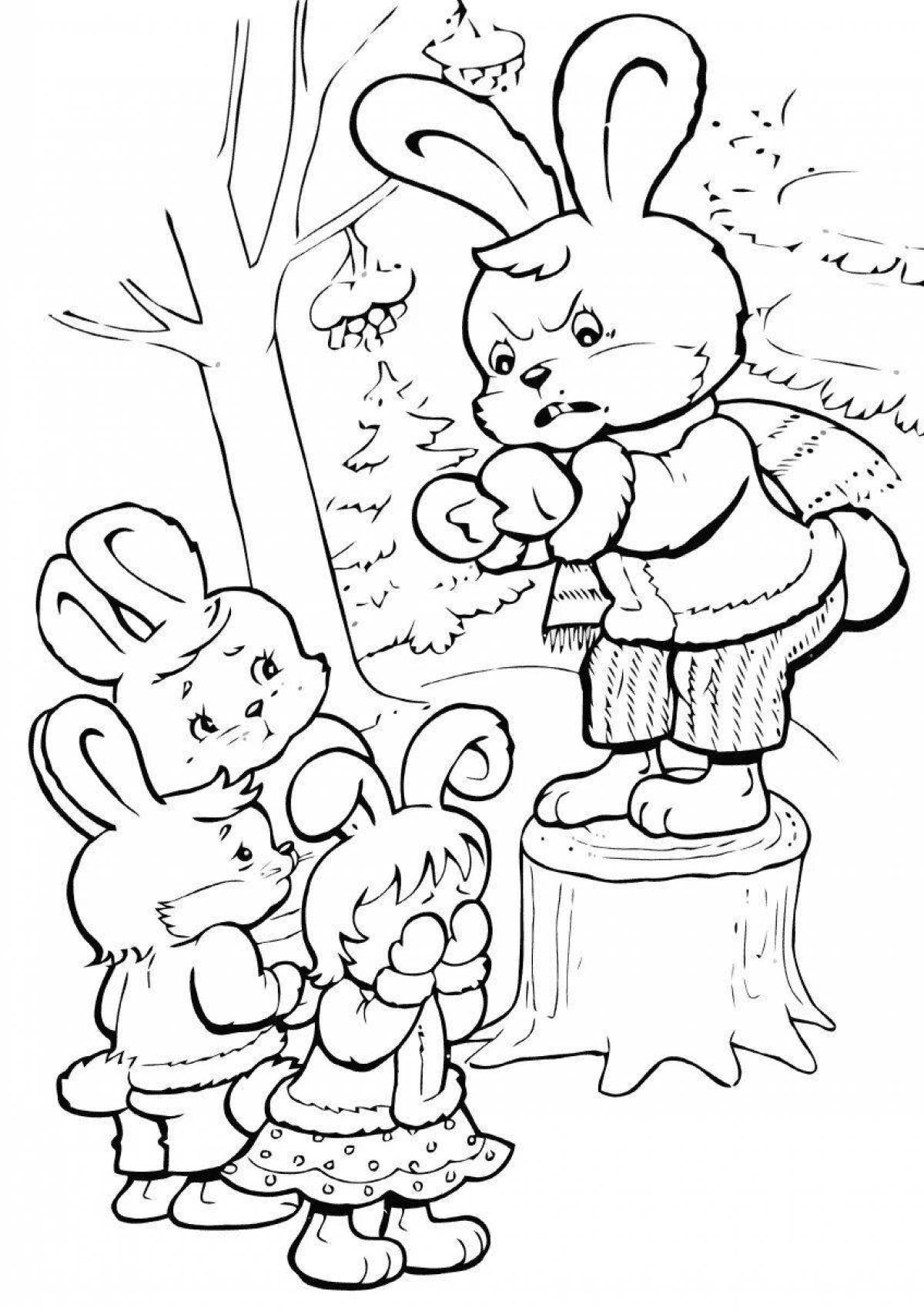 Bouncer hare coloring page