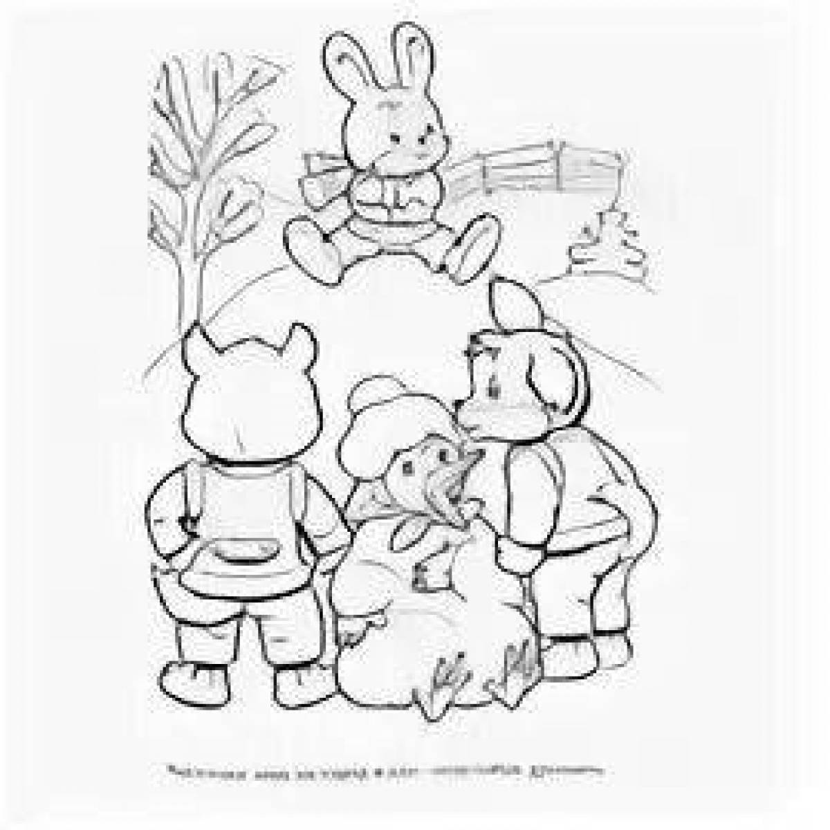 Coloring book charming bouncer hare