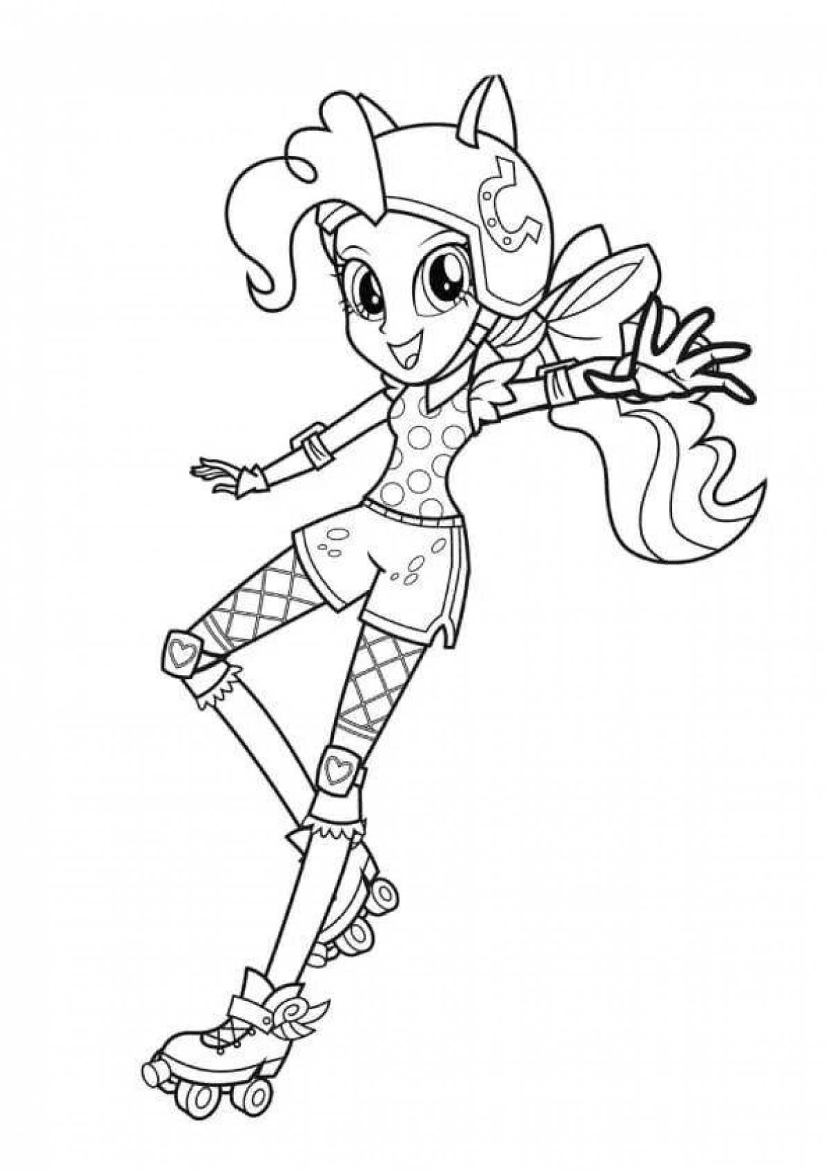 Rainbow high adorable coloring page