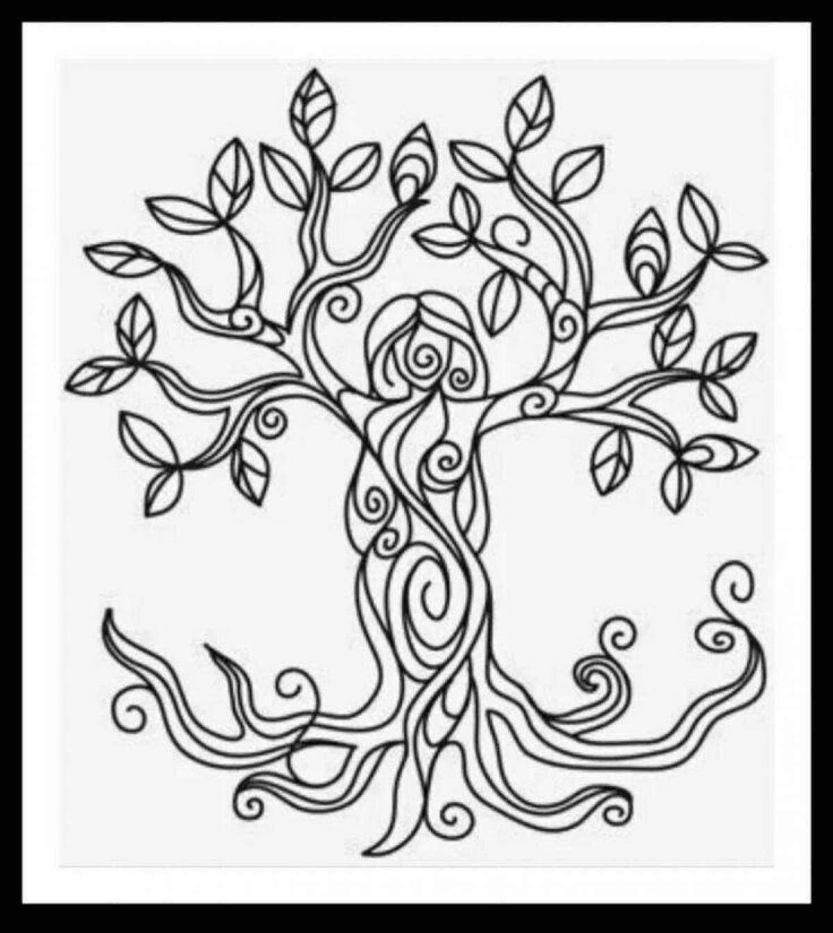 Glitter tree of life coloring book
