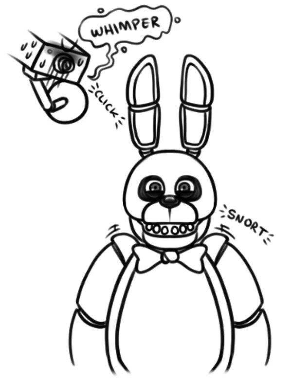 Glowing old bonnie coloring page
