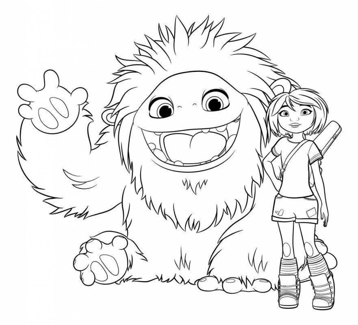 Sparkling date cartoon coloring page