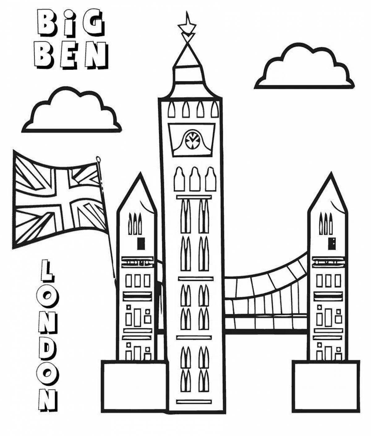 London highlights coloring page
