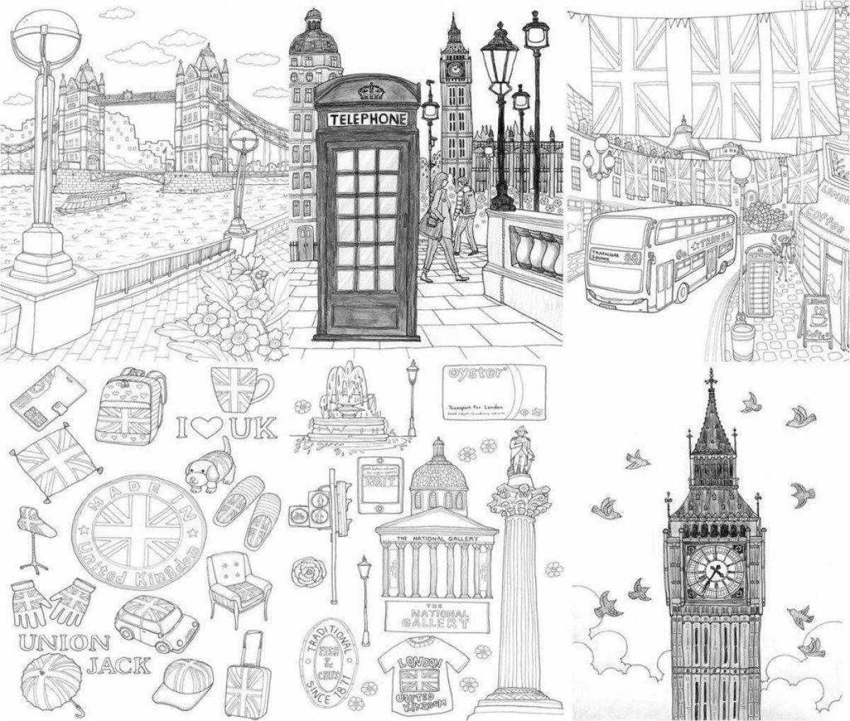 Coloring page impressive sights of london