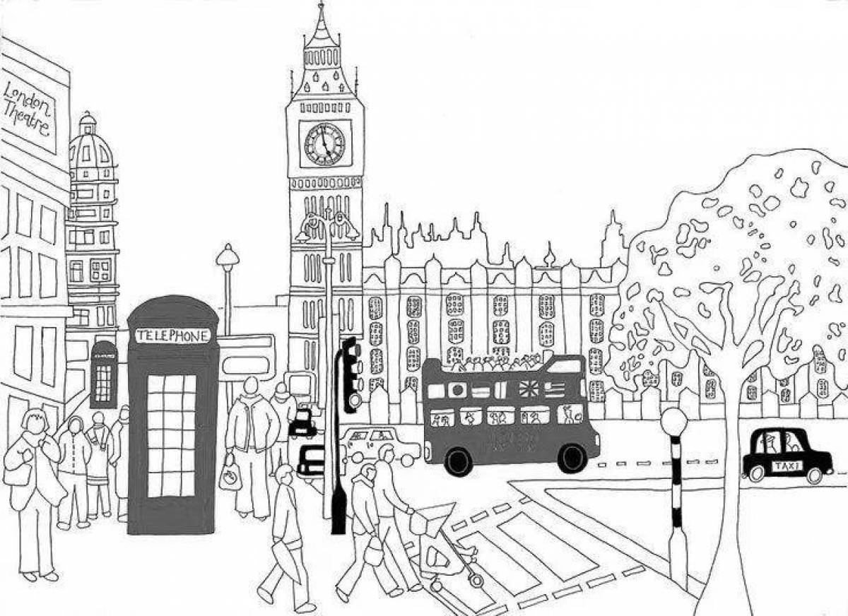 Colouring the wonderful sights of london