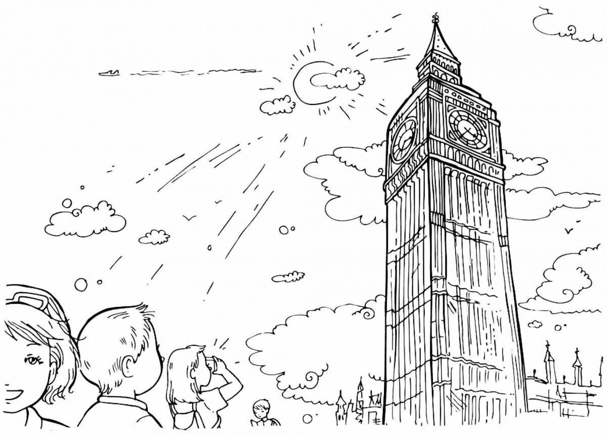Coloring book fabulous sights of london