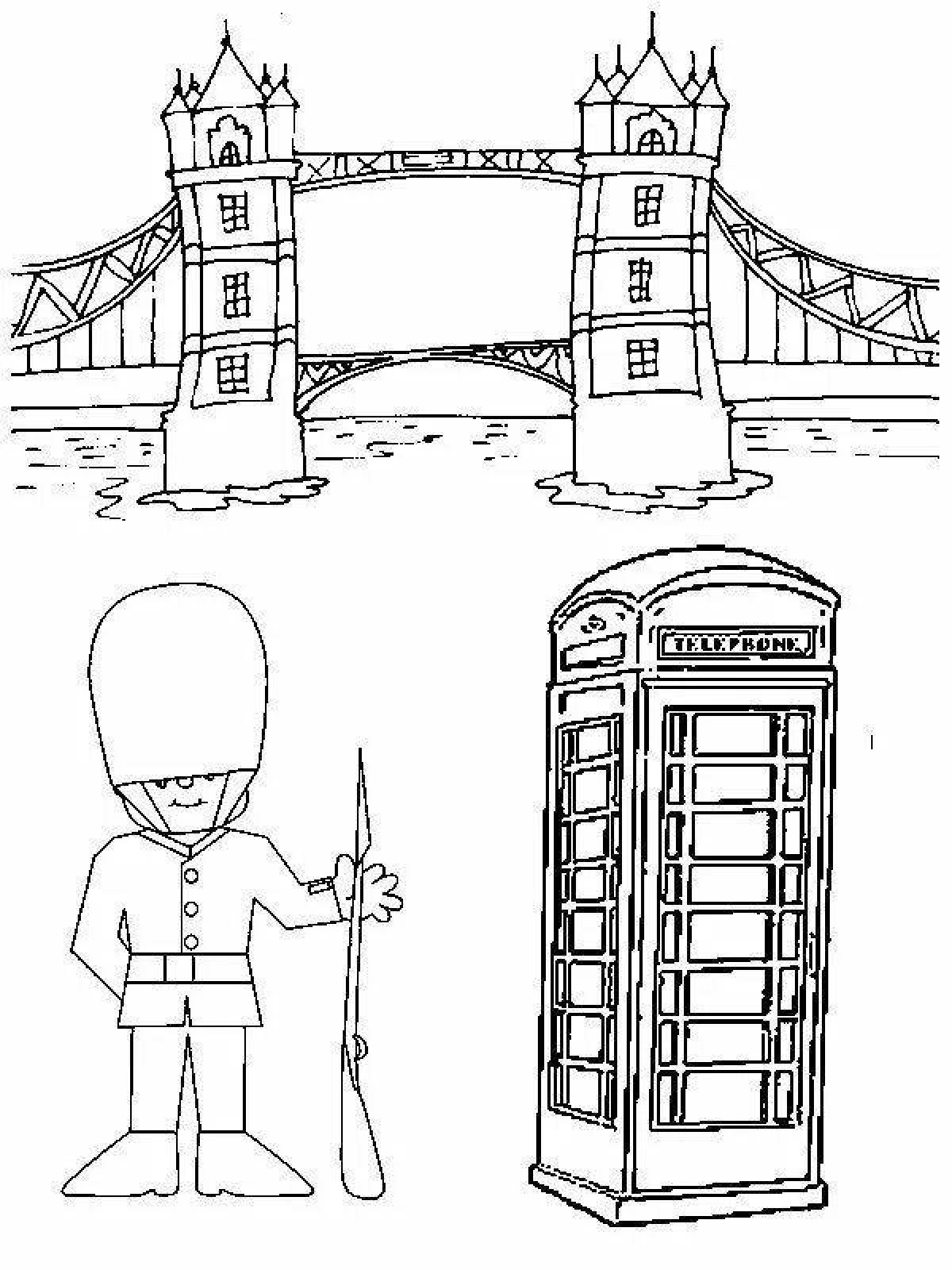 London palace landmarks coloring page