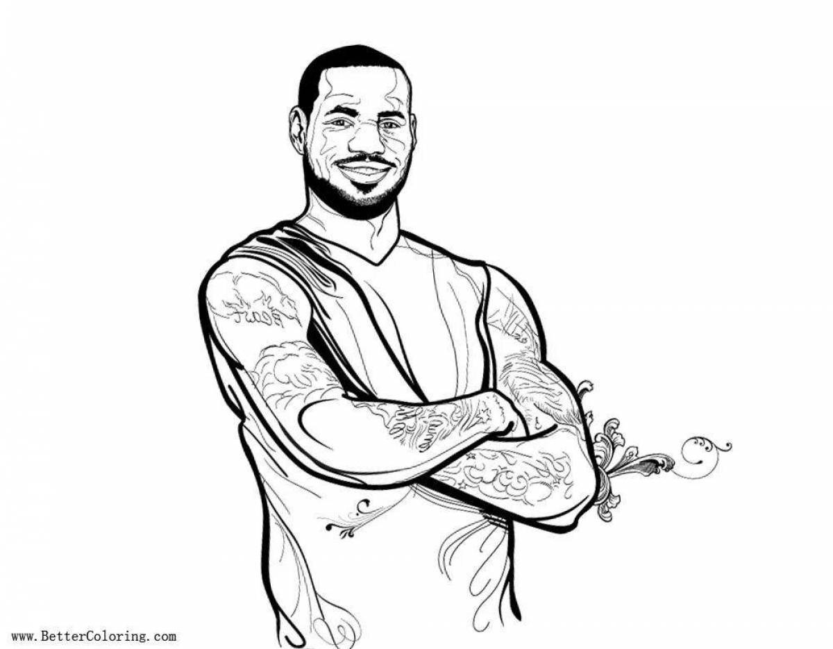 Lebron james glowing coloring book