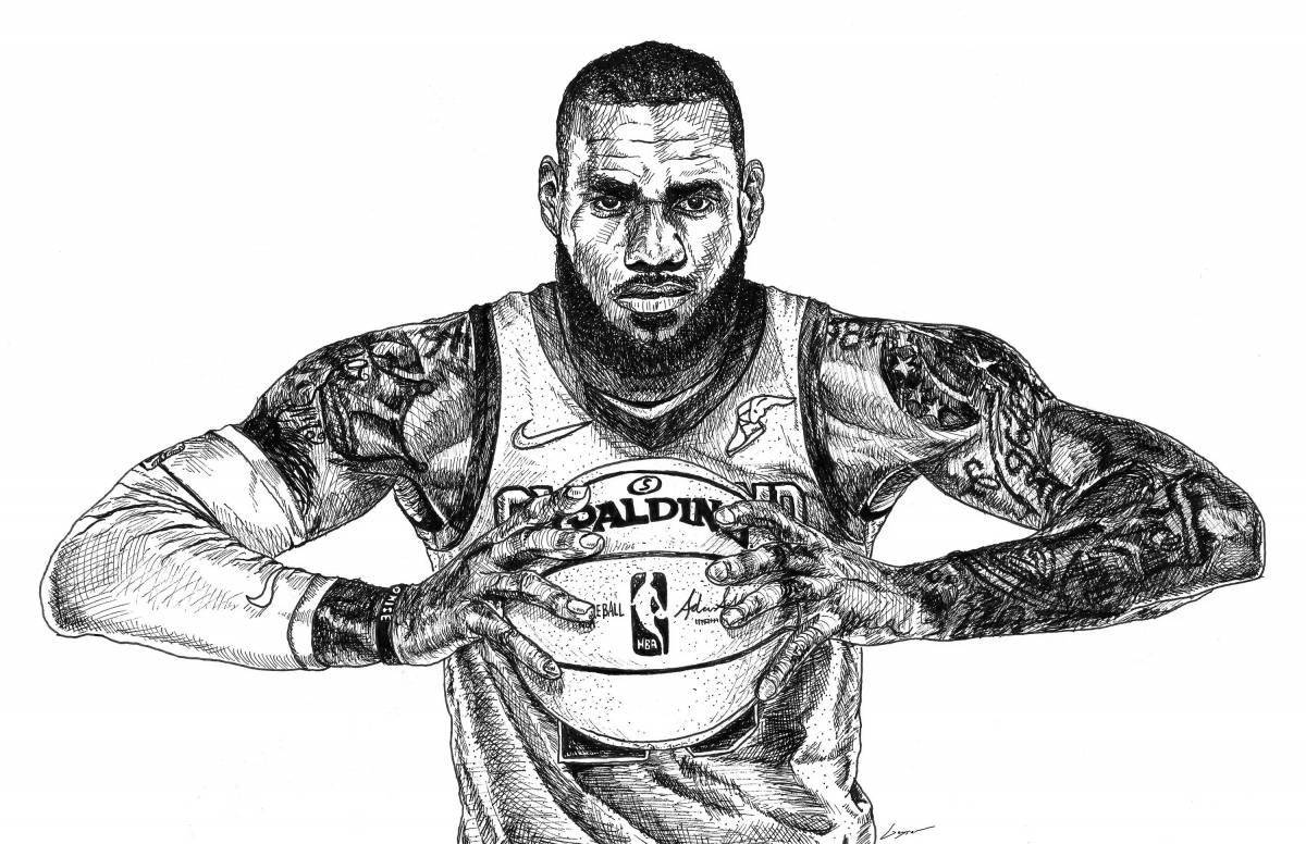 Lebron james glowing coloring book