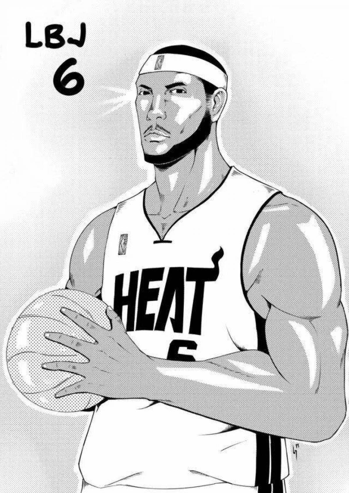 Lebron james glitter coloring page