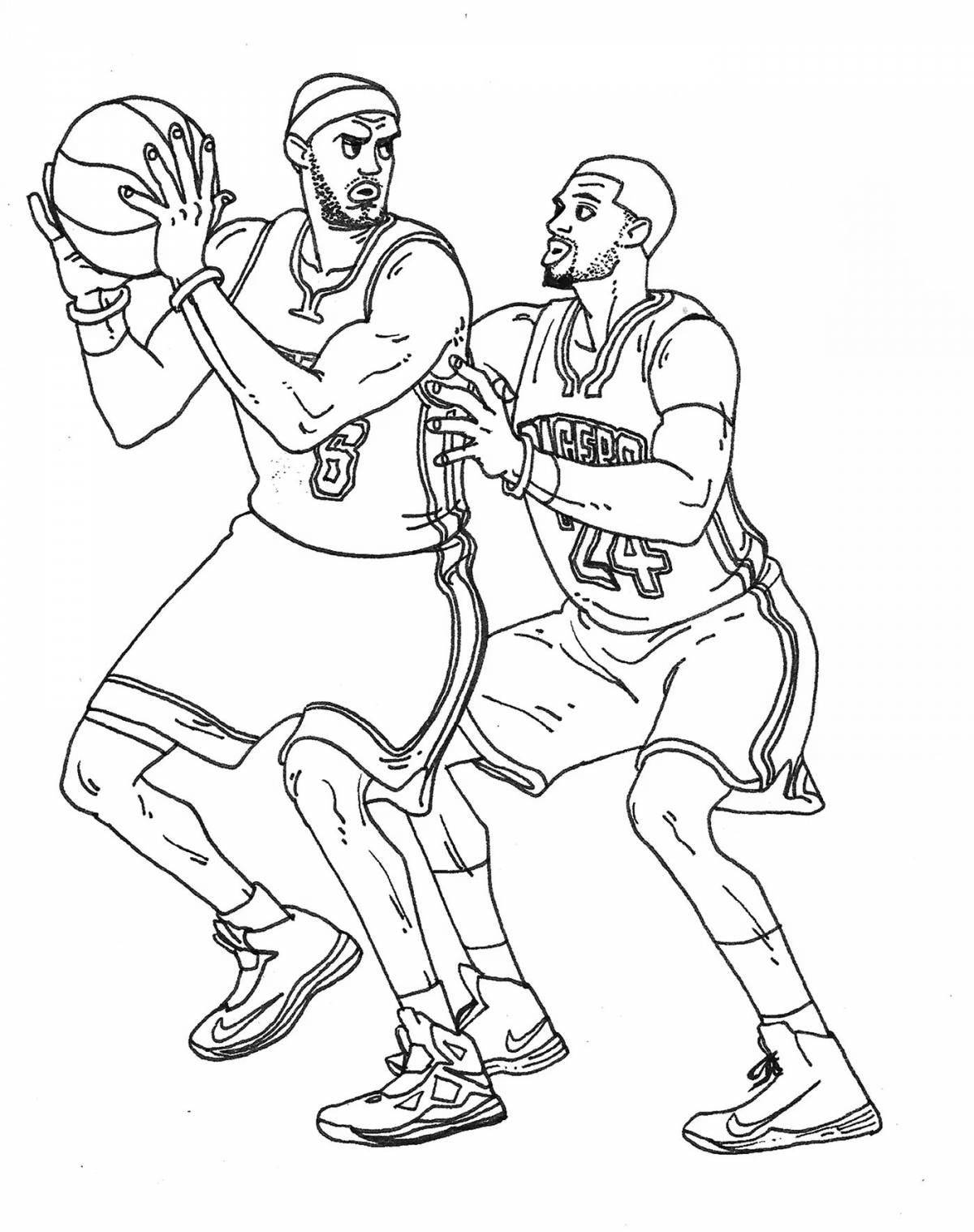Lebron james' gorgeous coloring page